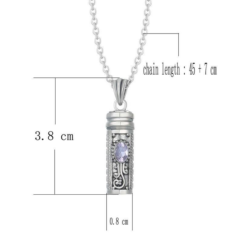 Ornate Stash vial / prayer box necklace/poison necklace/pill box pendant image 9