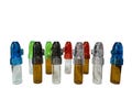 Glass Portion Control Dispenser Storage With Plastic Bullet Top - For Travel, Pocket or Purse