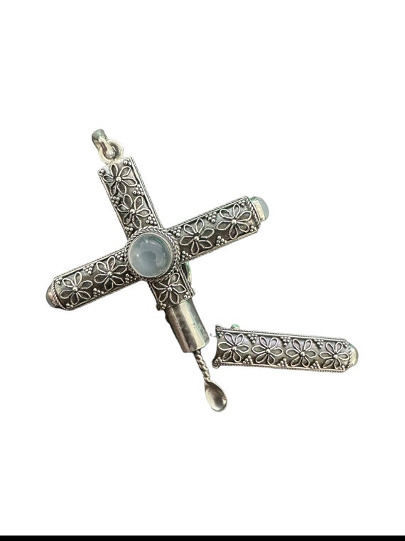 Cruel Intentions Cross Pendant Flower of Life Design Cremation