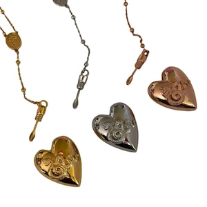 LDR Style Necklace- Serpent Heart Stash Necklace- Keepsake Stainless Steel Necklace