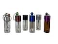 Glass Portion Control Storage With Metal Top Mini Extending Scoop Spoon - For Travel, Pocket or Purse