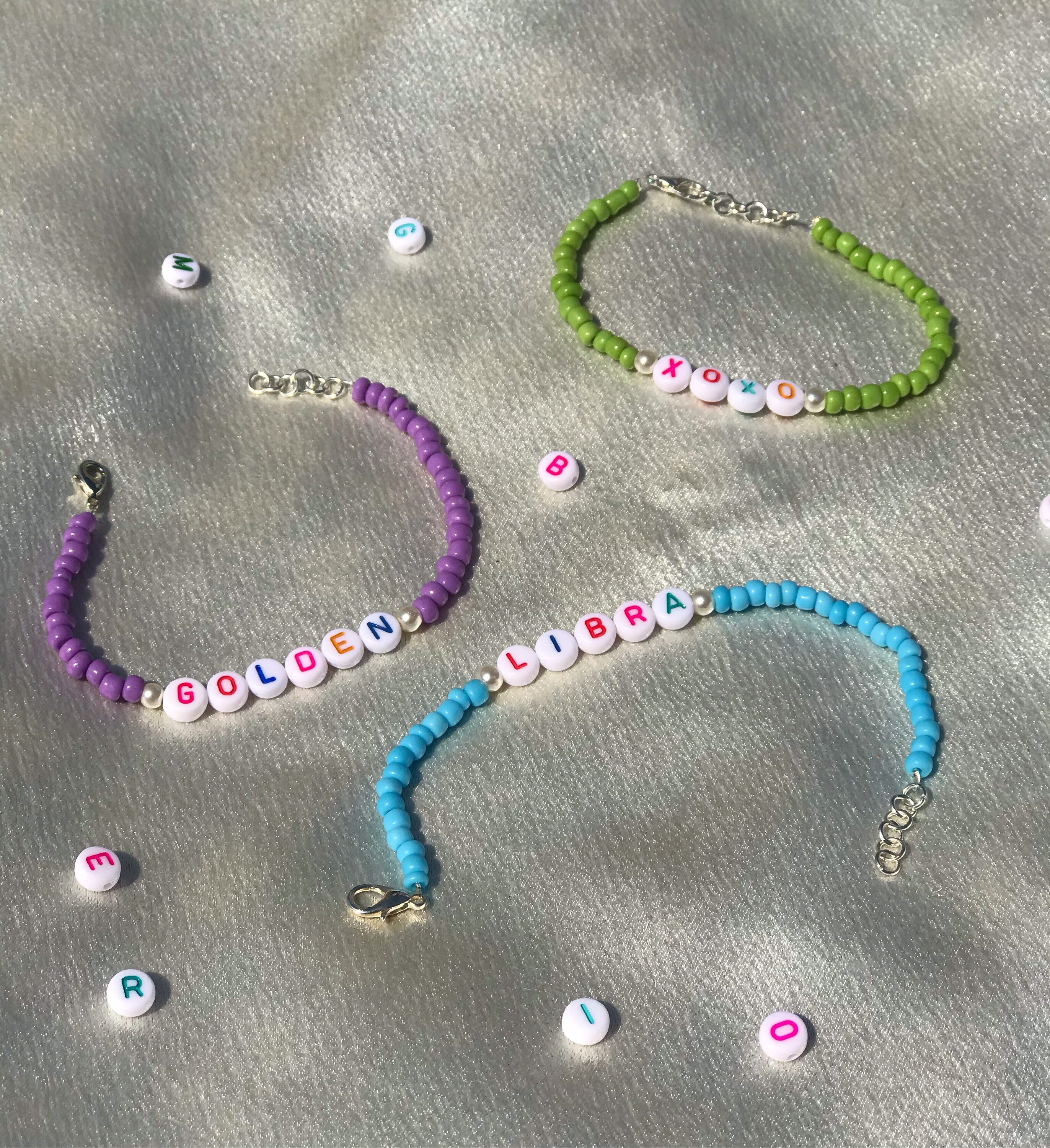 Custom writing bracelet beaded bracelet custom bracelet Etsy