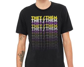 They/Them T-shirt | Non-binary | Queer | Gender Non-Conforming T-shirt