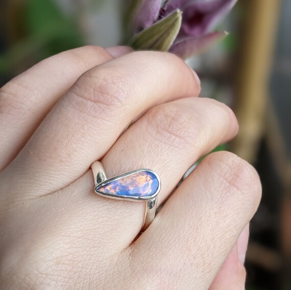 Bague Vintage En Argent Massif 925 - Grosse Pierre Cristal, Taille 57/58, Bel état