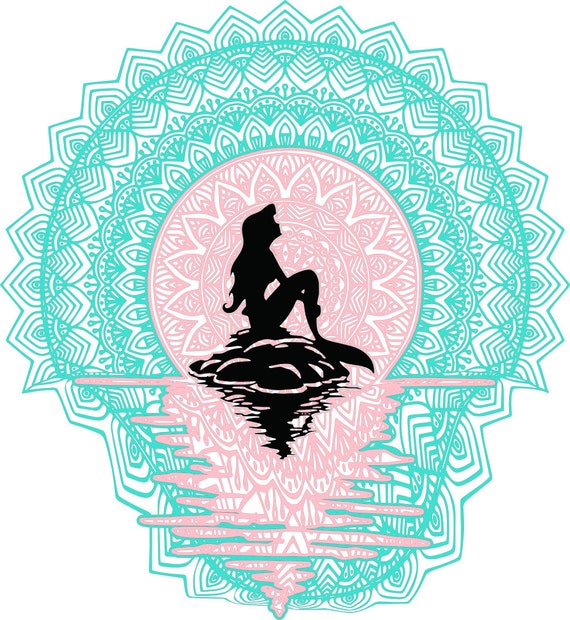 Download The Little Mermaid Ariel Mandala SVG | Etsy