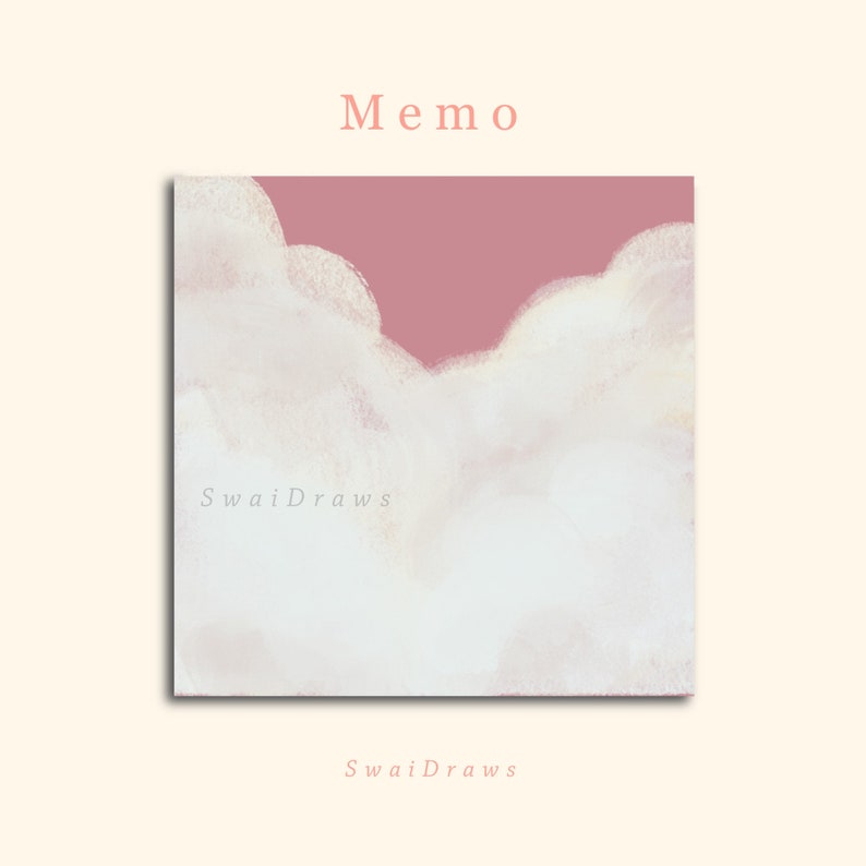 printable aesthetic cloud memo sheets memo pad to do list etsy