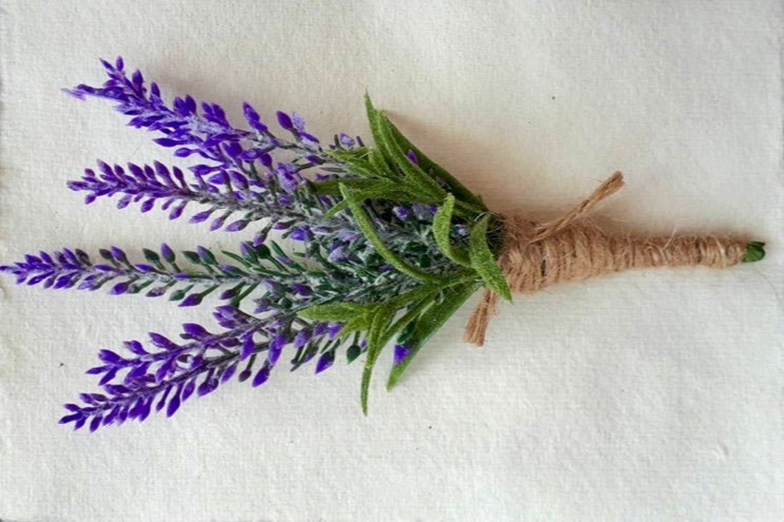 Artificial Purple Rustic Heather Buttonhole/buttonaire Etsy