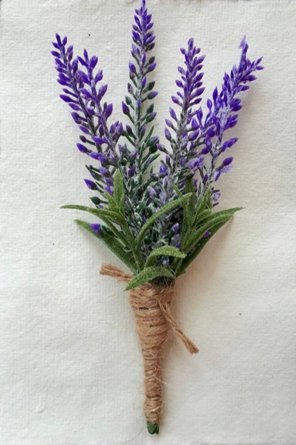 Artificial Purple Rustic Heather Buttonhole/buttonaire Etsy