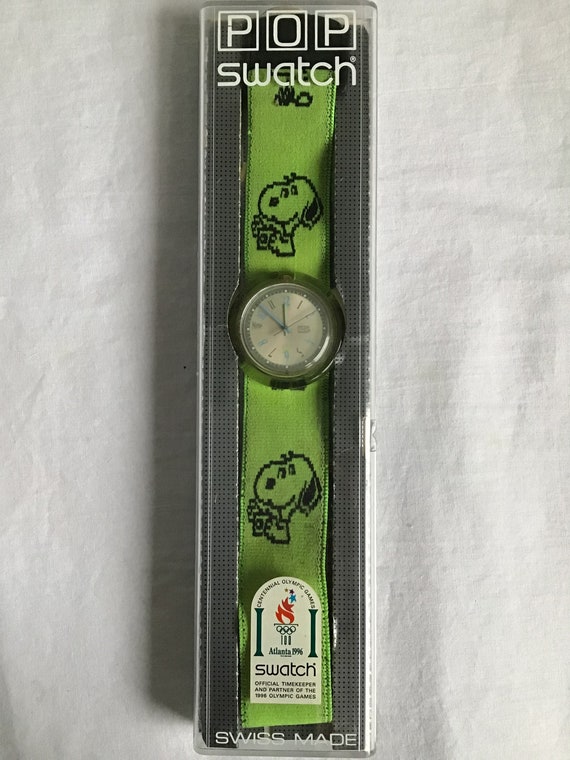 Vintage Swatch - Snoopy Swatch - Elastic strap - v