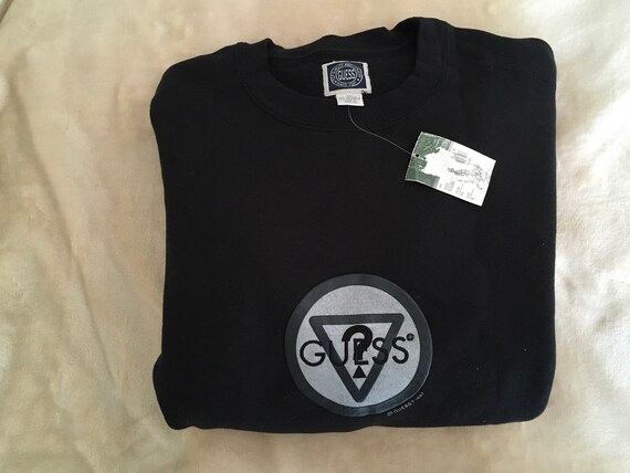 GUESS 1997 Sweatshirt Crewneck Vintage Men Circle