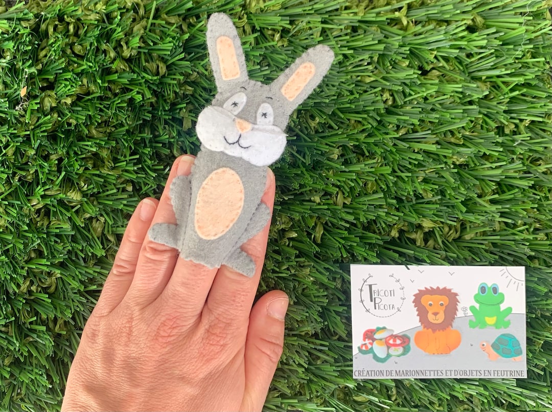 Justin Rabbit JUSTIN the Rabbit - Finger Puppet - Etsy UK