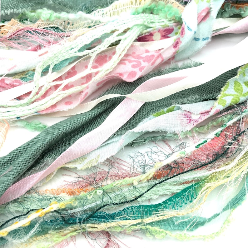 Fiber arts bundle 17x1yrds novelty yarn with fabric ribbons Etsy