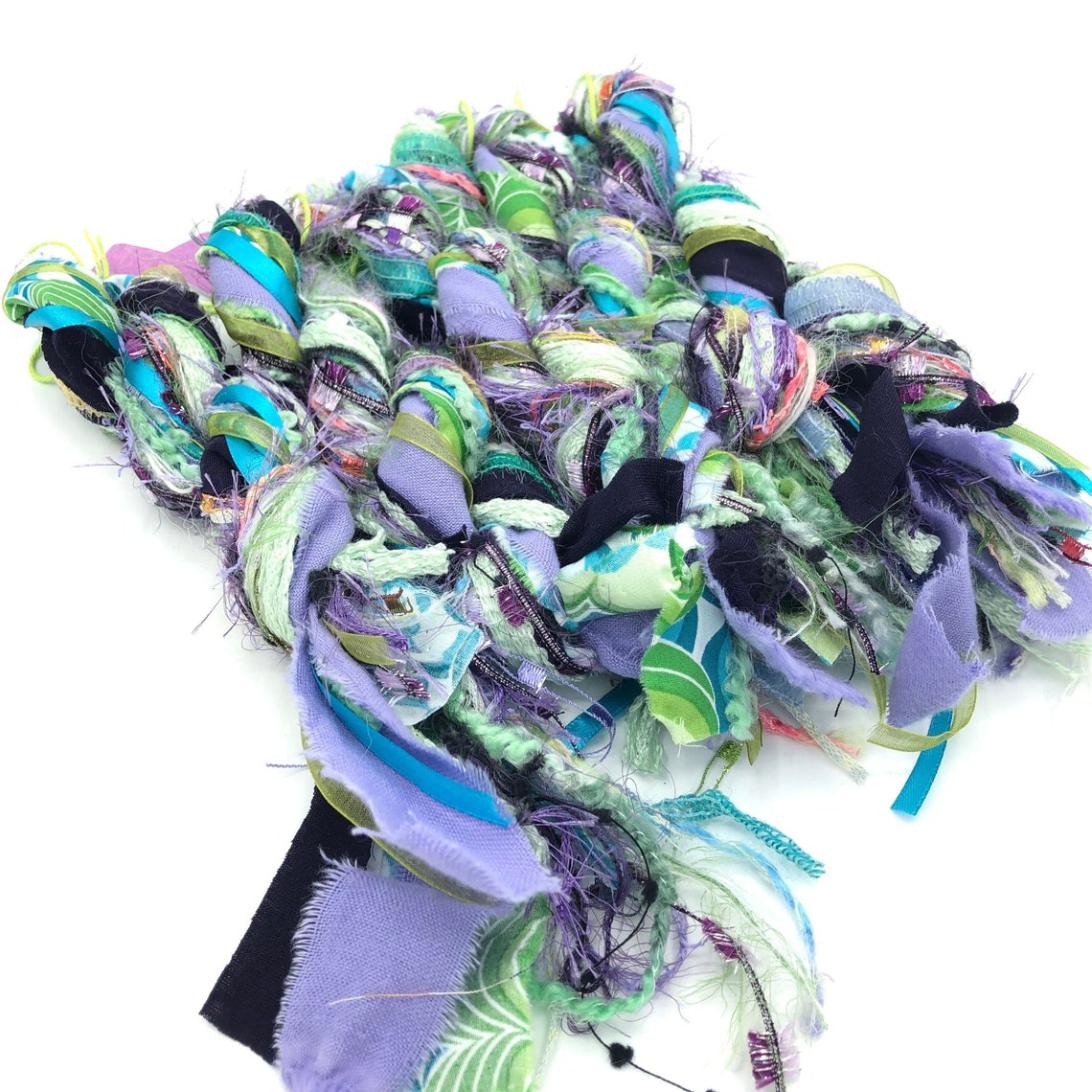 Fiber arts bundle 17x1yrds novelty yarns with fabric ribbons Etsy