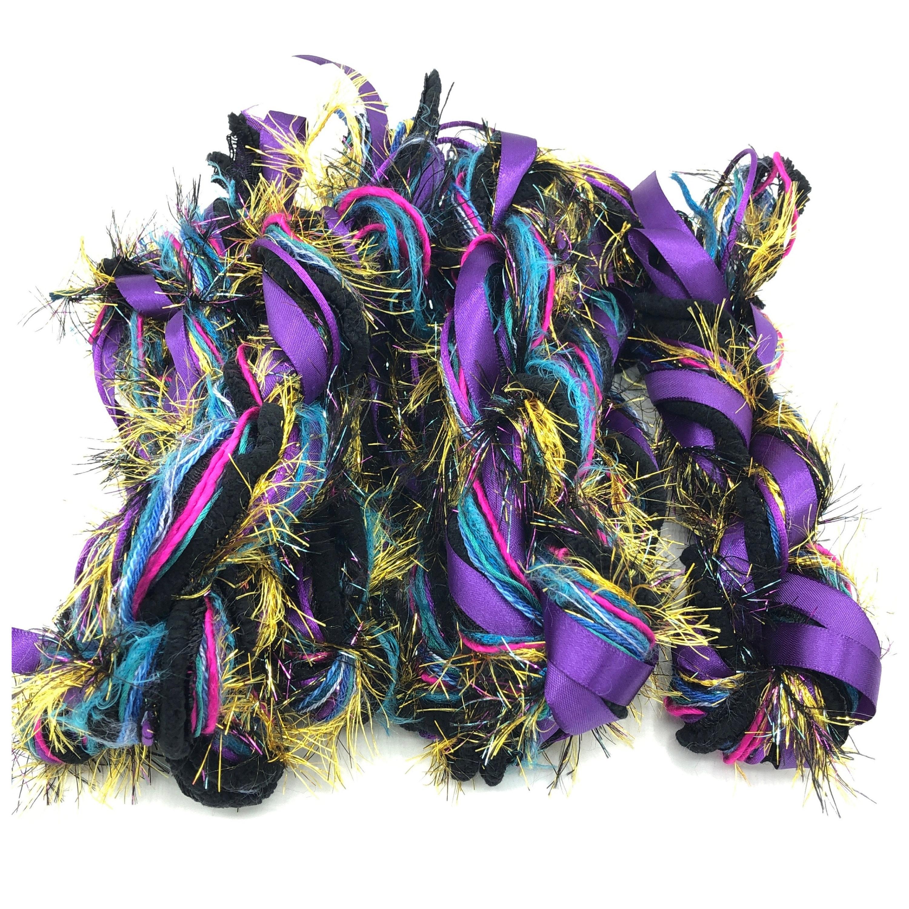 Yarn scraps bundle 12x2yrds use to embellish art junk Etsy