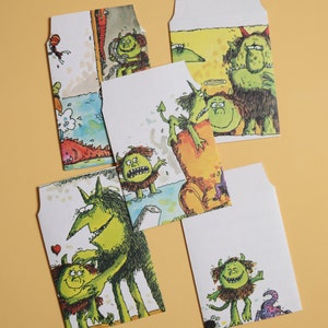 Monster Manners, Junk Journaling Inserts, Junk Journal Supplies, Junk Journal Ephemera, Pocket Envelopes, Small Envelopes