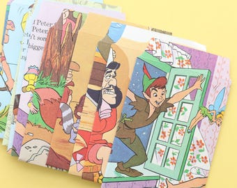 Geüpcycleerde verhalenboekenveloppen | Vintage sprookjesachtige kortstondige