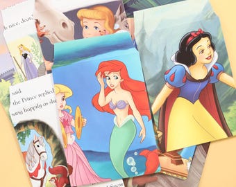 Enveloppen sprookjesboeken | Geüpcycled vintage papier Ephemera, set van 12 inch