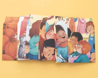 Dankbaar enveloppen | 12 middelgrote handgemaakte enveloppen | Geüpcycled vintage papier