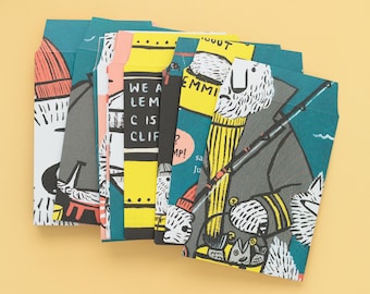 Geïllustreerde kinderboekenenveloppen | Kleurrijk geüpcycled verhalenboek kortstondig | Grillige voorraad ongewenste tijdschriften | Retro boekenpagina-enveloppen