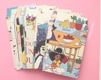 Speelse verhalenboekenveloppen | Geüpcycled kunstpapier | Handgemaakte kleurrijke ephemera