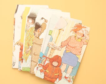 Enveloppen Silly Snow Day-verhalenboek | Geüpcycled vintage papier | Handgemaakte ephemera