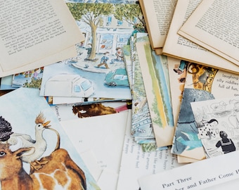 Vintage rommeljournaalkit | 50-delig geüpcycled ephemera-pakket | Papierbenodigdheden voor scrapbooking, collages en doe-het-zelfkunst