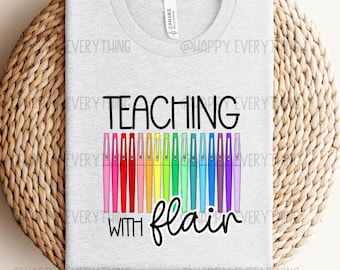 Teaching With Flair PNG File, Digital Download