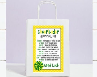 Cheerleader Survival Kit Printable - Etsy