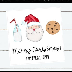 Babbo Natale Latte & Biscotti di Babbo Natale Tags