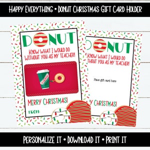 Donut Christmas Gift Card Holder