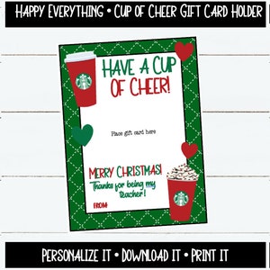 Have a Cup of Cheer Gift Card Holder