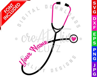 Download Stethoscope Name Svg Etsy