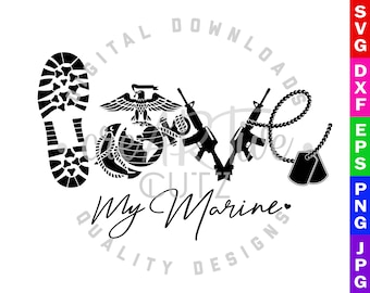 Free Free 120 Love My Marine Svg SVG PNG EPS DXF File