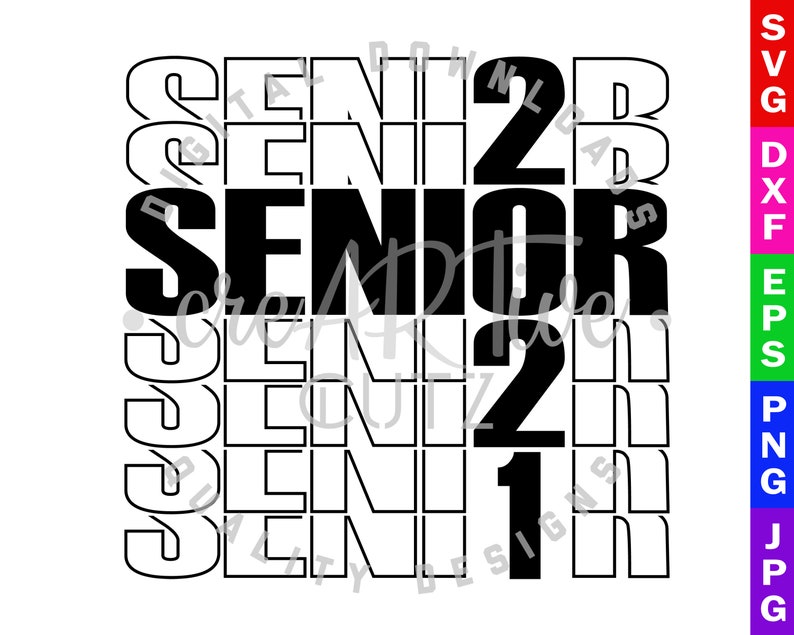 Download Senior 2021 SVG Class of 2021 Shirt Design Graduate DXF | Etsy