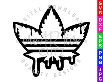 Cannabis Drip SVG Hoja de marihuana DXF Archivo de Etsy España
