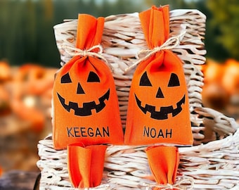 Halloween Treat Bags, Halloween Goodie Bags, Personalized Halloween Candy Bags, Halloween Party Favor Bags, Kids Halloween Party Favors