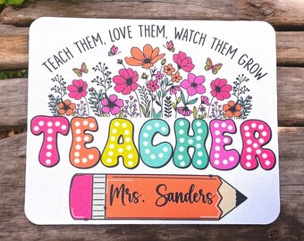 Teacher Gift Personalized, Back to School Gift, Teacher Mouse Pad, Teacher Gift Ideas, Christmas Gift for Teacher, Teacher Appreciation Gift