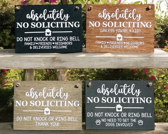 No Soliciting Sign Funny, Door Sign Wooden, Baby Sleeping Sign, No Knocking Sign, Wood Door Sign, Do Not Disturb Sign, Front Door Sign