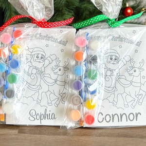 Personalized Christmas Painting Kit for Kids, Kids Christmas Gifts, Christmas Party Favors, Stocking Stuffers for Kids, Kids Painting Kit