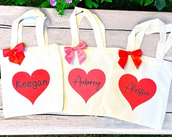 Valentines Day Gift, Personalized Gift Bag, Kid Gift Bag, Dog Valentine Gift, Personalized Gift, Kids Tote, Day Gift Basket, Kids Valentine