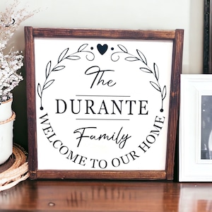 Wooden Family Name Sign, Family Signs, Family Signs Wall Decor, Family Name Sign, Housewarming Gift, Gift for New Home, Custom Wedding Gift