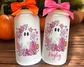 Halloween Iced Coffee Cup, Halloween Gifts, Halloween Iced Coffee Glass, Halloween Mug, Halloween Iced Coffee, Ghost Halloween, Spooky