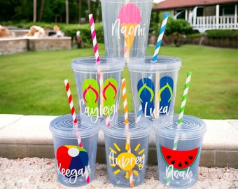 Summer Party Favors for Kids, Summer Pool Party Cups, Kids Party Cups, Summer Beach Party, Beach Party Favors, Pool Party Favors for Kids