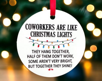 Coworkers Gifts, Coworkers Christmas Gifts, Coworkers Ornament, Funny Christmas Ornaments for Coworkers, Gift Exchange Gifts, Secret Santa