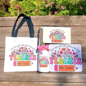 Teacher Gifts, Personalized Teacher Gift Set, Back to School Gifts, Teacher Appreciation Gifts, Teacher Christmas Gift, Teacher Tote