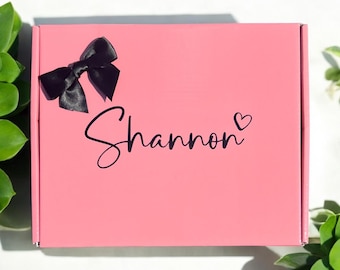 Personalized Gift Box, Custom Gift Box, Gift Box for Her, Gift Box for Women, Bridesmaid Gift Box, Gift Box Girl, Empty Gift Box, With Name