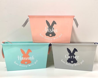 Personalized Easter Bucket, Personalized Easter Basket, Easter Basket for Girls, Easter Basket for Boys, Kids Easter Basket, Baby Easter