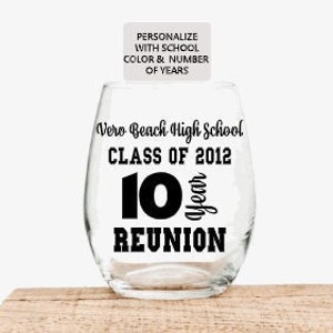 High School Reunion Gifts, Class Reunion Favors, Class Reunion Wine Glass, Reunion Gifts, Class Reunion Decorations, Personalized Favors