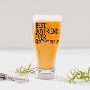 Valentine’s Day Gifts for Boyfriend, Boyfriend Gifts, Birthday Gift for Boyfriend, Best Boyfriend Ever Beer Glass