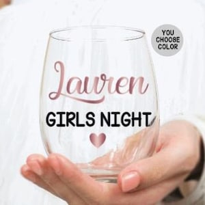 Girls Night Out Gifts, Personalized Girls Night In Gift, Girls Trip Gifts, Wine Glasses for Girls Weekend, Girls Getaway Gift, Friends Trip